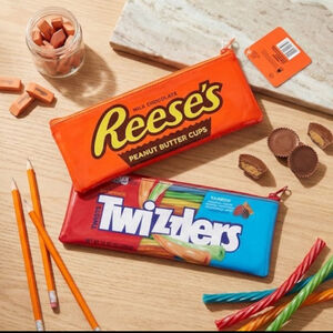 Reese’s & Twizzlers Pencil Case Set 2 Novelty Zip Pouches